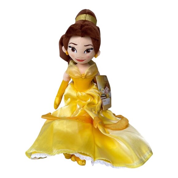 Disney Beauty And The Beast Belle Plush Doll - 10" Soft Velvety Bean Bag Sitting Doll - View #6